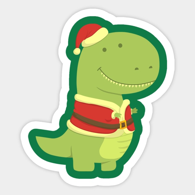 SanT-Rex Sticker by AnishaCreations